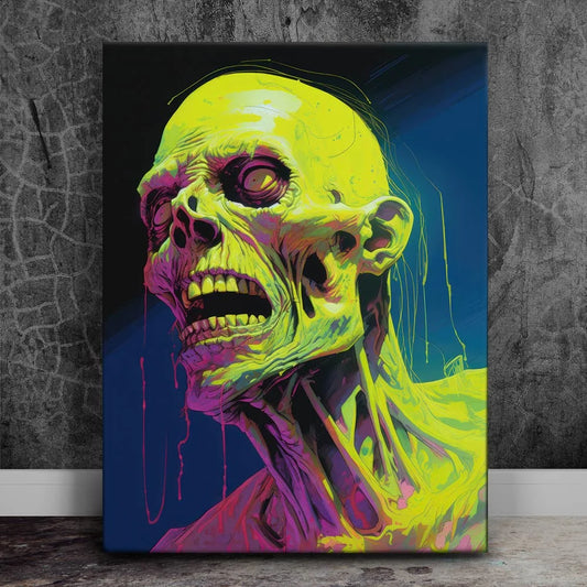 Ghostly Neon Ghoul Posters, Prints, & Visual Artwork TheGoatWallArt PORTRAIT 18x24 0.75" STANDARD