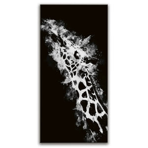 Giraffe - Watercolor - Black and White