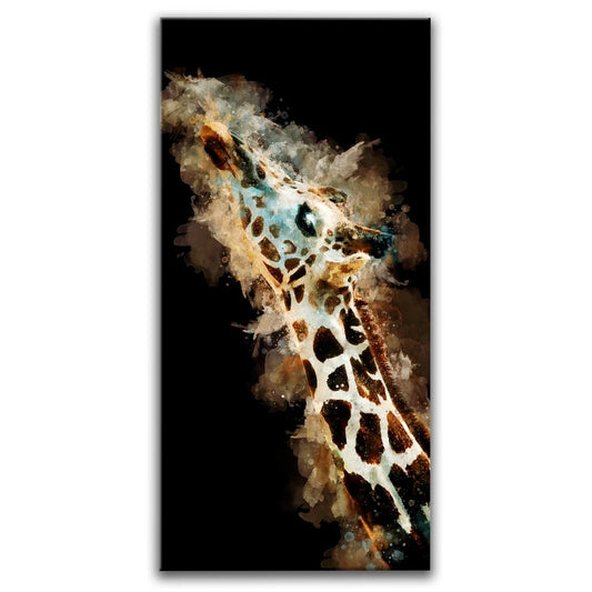 Giraffe - Watercolor Posters, Prints, & Visual Artwork TheGoatWallArt PORTRAIT - TALL 15x30 0.75" STANDARD