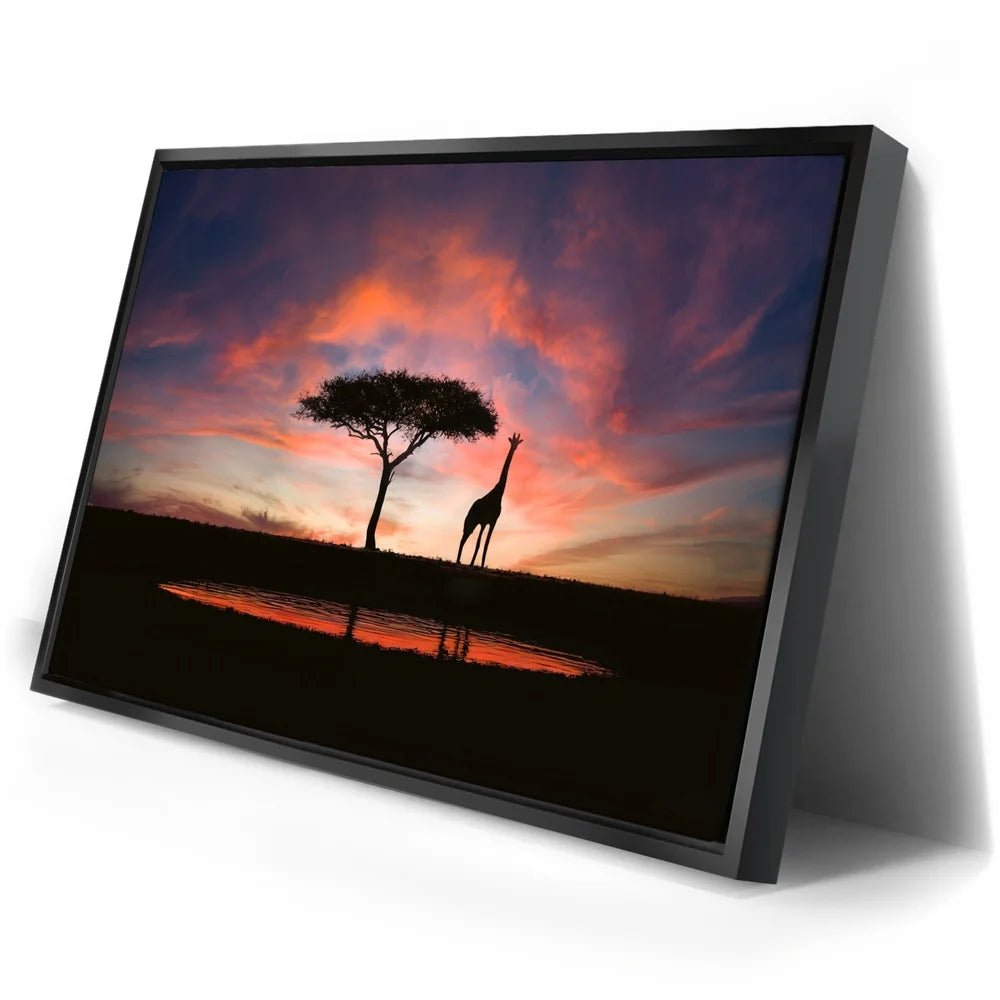 Featured image 2 for Giraffe Sunset Reflections Tanzania