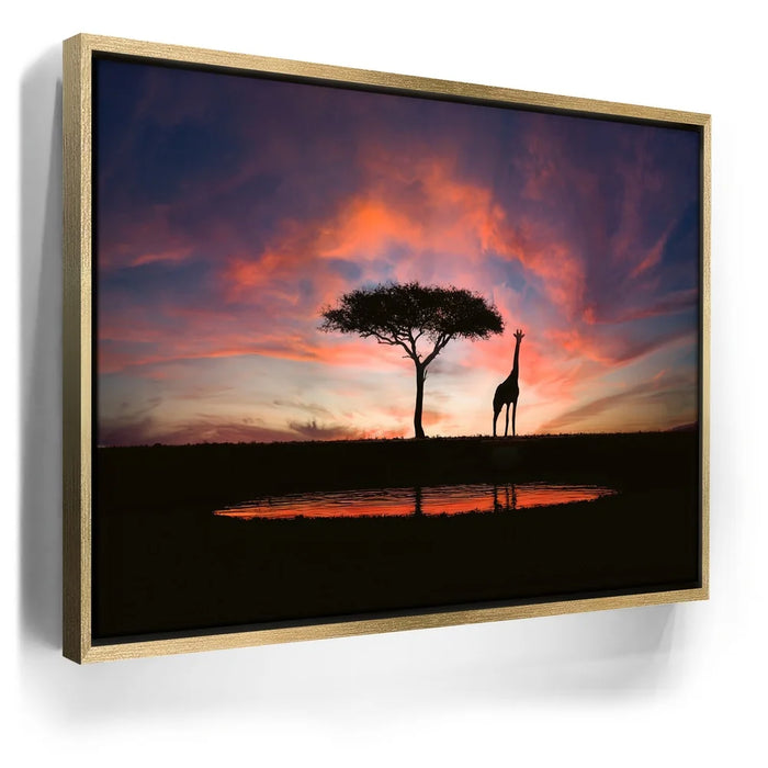 Featured image 7 for Giraffe Sunset Reflections Tanzania