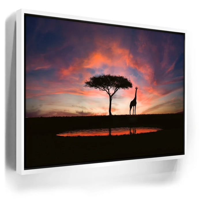 Featured image 6 for Giraffe Sunset Reflections Tanzania