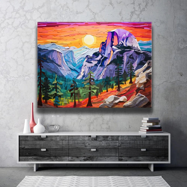 Featured image 2 for Glacier Point, Yosemite - Paper Design Style