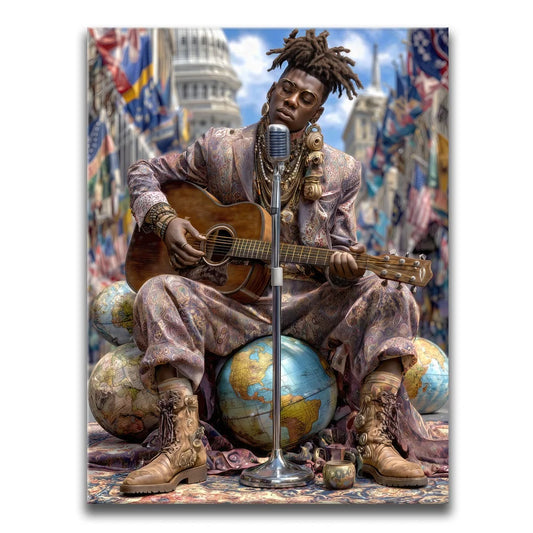 Globetrotting In G Posters, Prints, & Visual Artwork TheGoatWallArt PORTRAIT 18x24 0.75" STANDARD