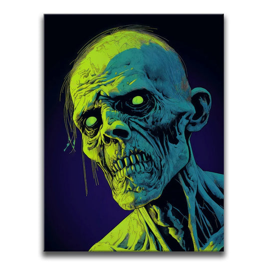 Glowing Ghoul's Haunting Gaze Posters, Prints, & Visual Artwork TheGoatWallArt PORTRAIT 18x24 0.75" STANDARD