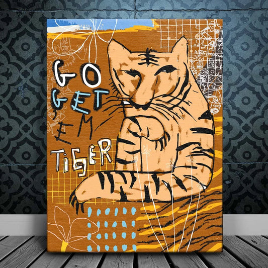 Go Get Em Tiger Posters, Prints, & Visual Artwork TheGoatWallArt PORTRAIT 18x24 0.75" STANDARD