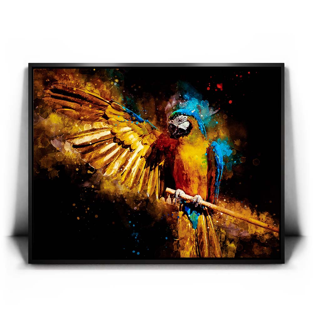 Golden Macaw - Watercolor