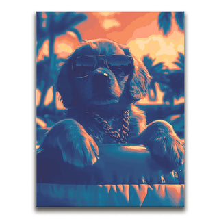 Golden Puppy Poolside