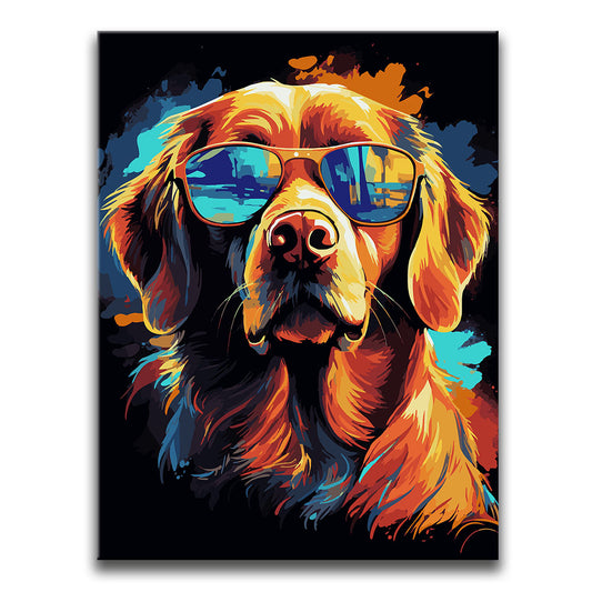 Golden Retriever Rockstar Posters, Prints, & Visual Artwork TheGoatWallArt PORTRAIT 18x24 0.75" STANDARD