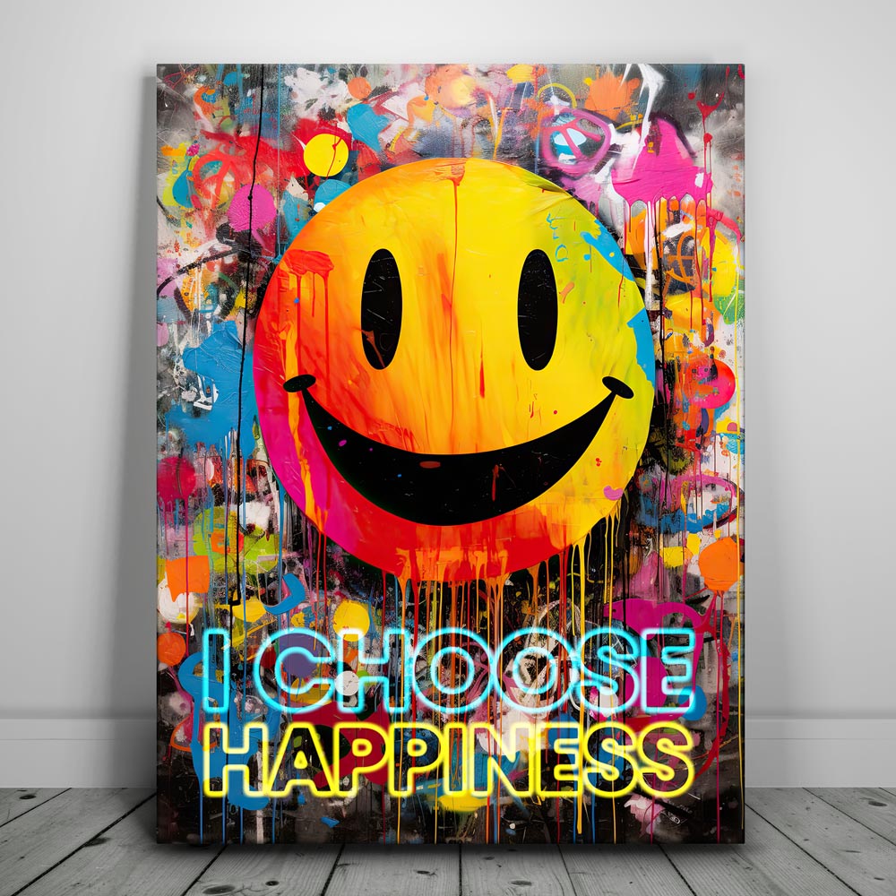 Graffiti Smiley - I Choose Happiness
