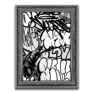 Graffiti Framed - Black and White