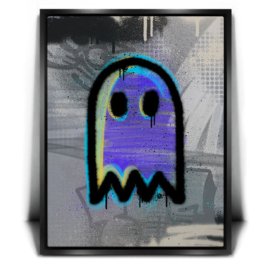 Graffiti Ghost Posters, Prints, & Visual Artwork TheGoatWallArt PORTRAIT 18x24 1.70" BLACK FRAME