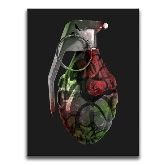 Graffiti Grenade Posters, Prints, & Visual Artwork TheGoatWallArt PORTRAIT 18x24 0.75" STANDARD