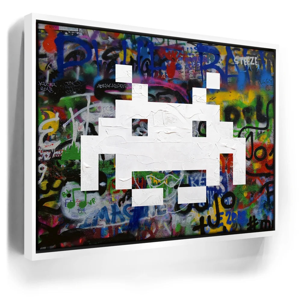 Graffiti Space Invader – TheGOATWallArt