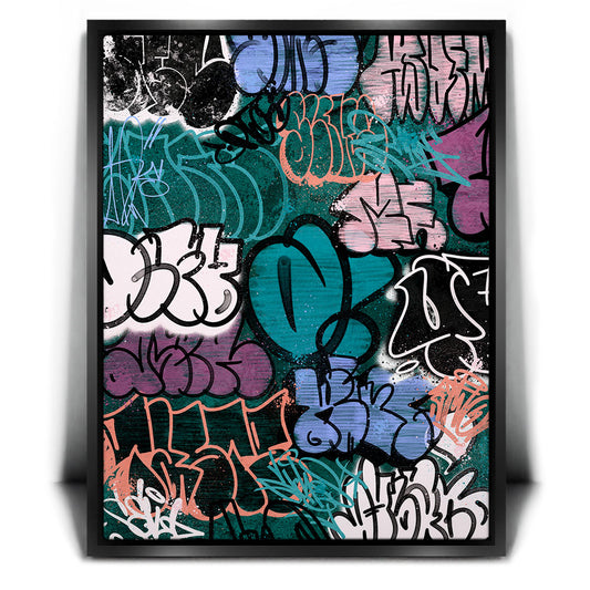Graffiti Wall II Posters, Prints, & Visual Artwork TheGoatWallArt