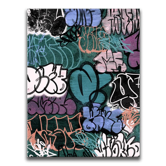 Graffiti Wall II Posters, Prints, & Visual Artwork TheGoatWallArt PORTRAIT 18x24 0.75" STANDARD