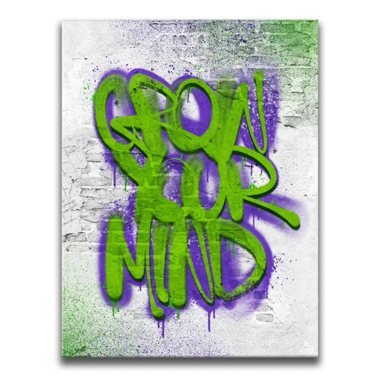 Grow Your Mind - Graffiti Green