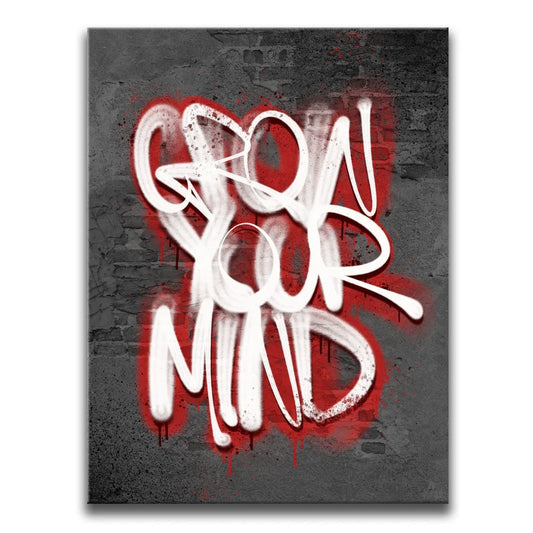 Grow Your Mind - Graffiti Red
