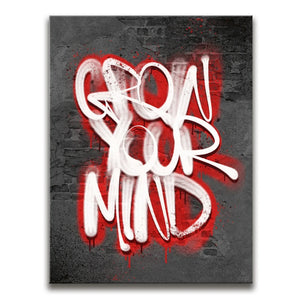 Grow Your Mind - Graffiti Red