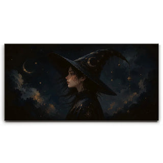 Halloween Witch Under the Stars