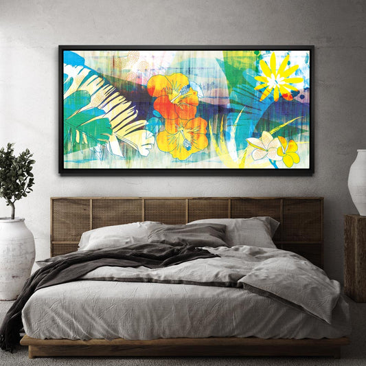 Hawaiian Tropics Posters, Prints, & Visual Artwork TheGoatWallArt LANDSCAPE - WIDE 30x15 1.70" BLACK FRAME