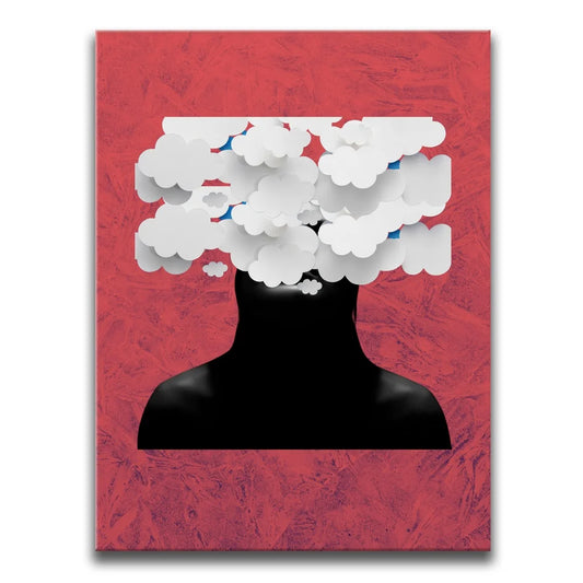 Head Over The Clouds Posters, Prints, & Visual Artwork TheGoatWallArt PORTRAIT 18x24 0.75" STANDARD