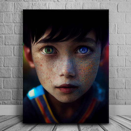 Heterochromia Posters, Prints, & Visual Artwork TheGoatWallArt PORTRAIT 18x24 0.75" STANDARD