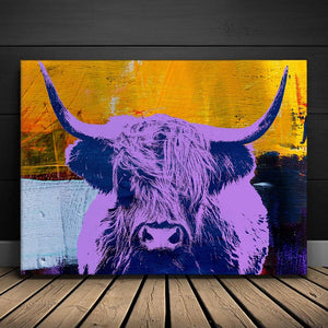 Highland Cow Purple