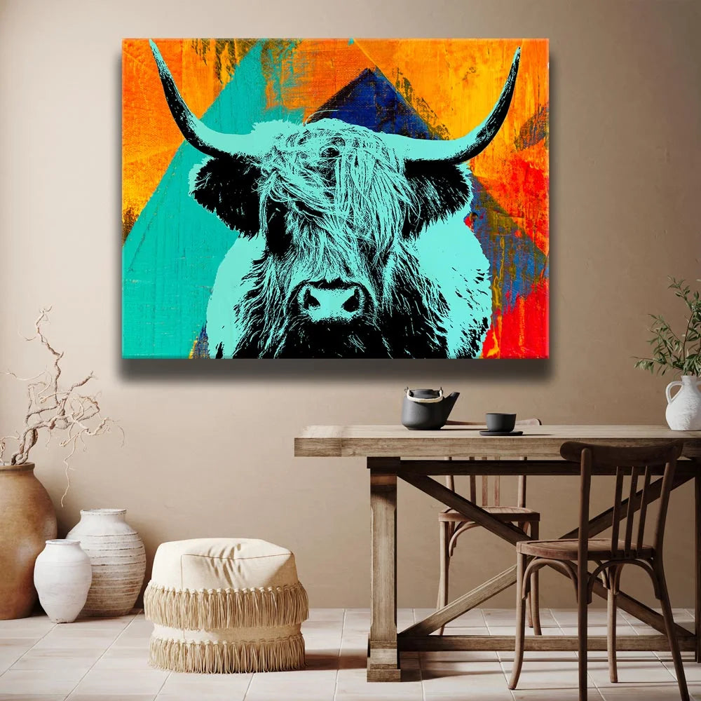 Featured image 2 for Highland Cow Teal