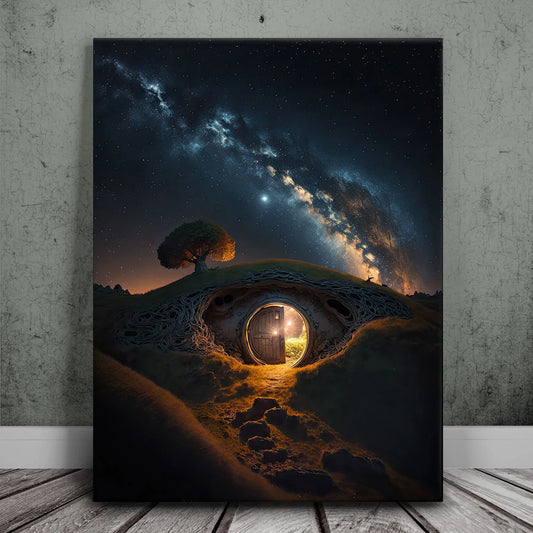 Hobbit Hut Galaxy I Posters, Prints, & Visual Artwork TheGoatWallArt PORTRAIT 18x24 0.75" STANDARD