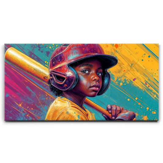Home Run Hero Posters, Prints, & Visual Artwork TheGoatWallArt LANDSCAPE - WIDE 30x15 0.75" STANDARD