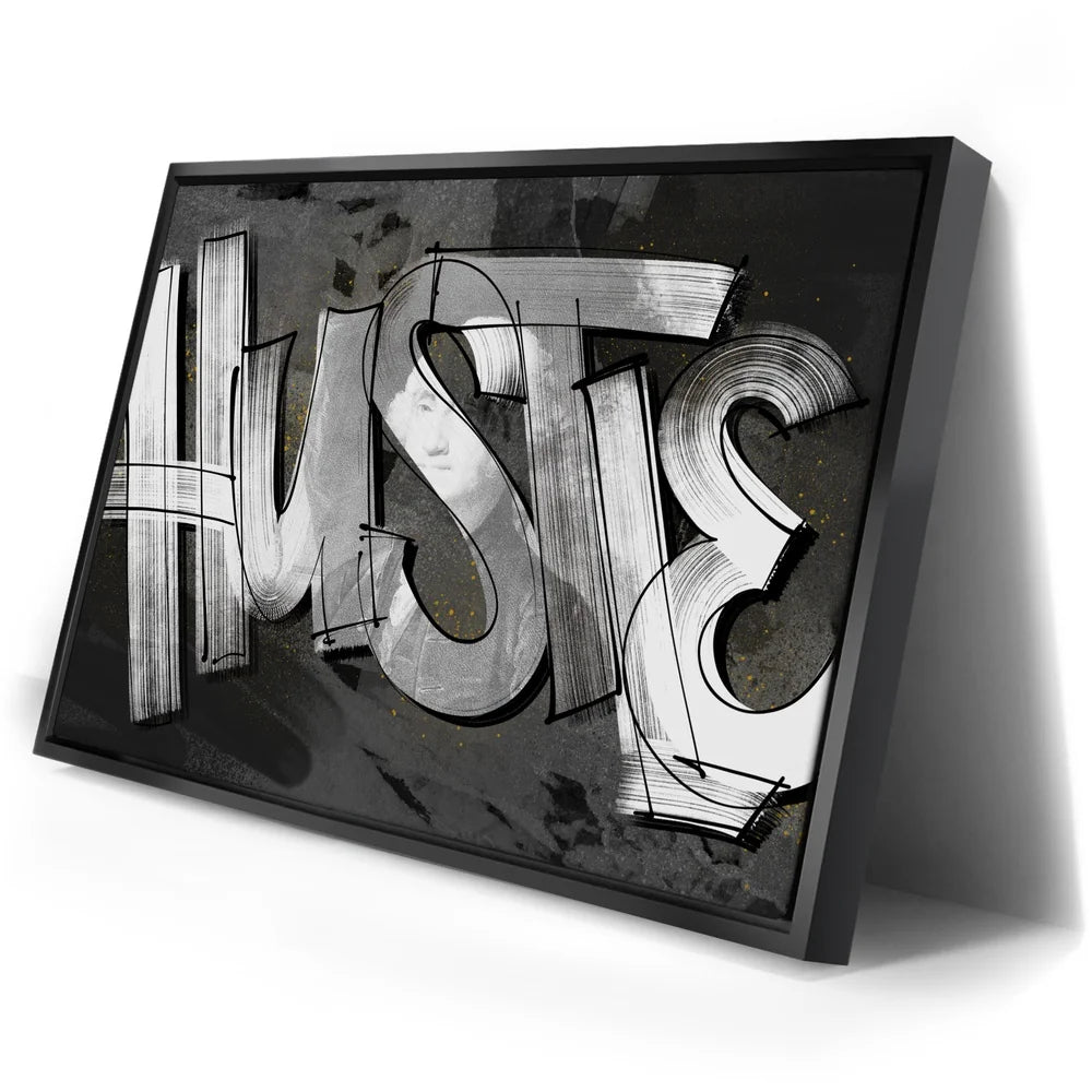Featured image 2 for Hustle - Calligraphy - Black and White