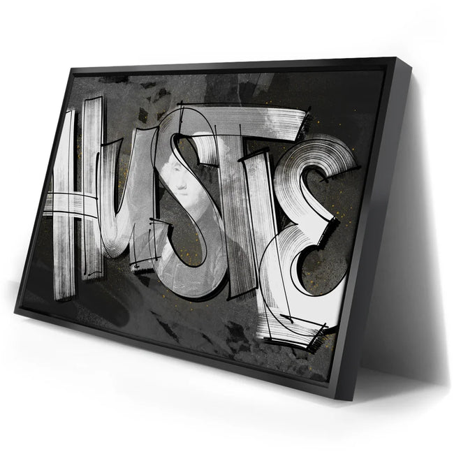 Featured image 2 for Hustle - Calligraphy - Black and White