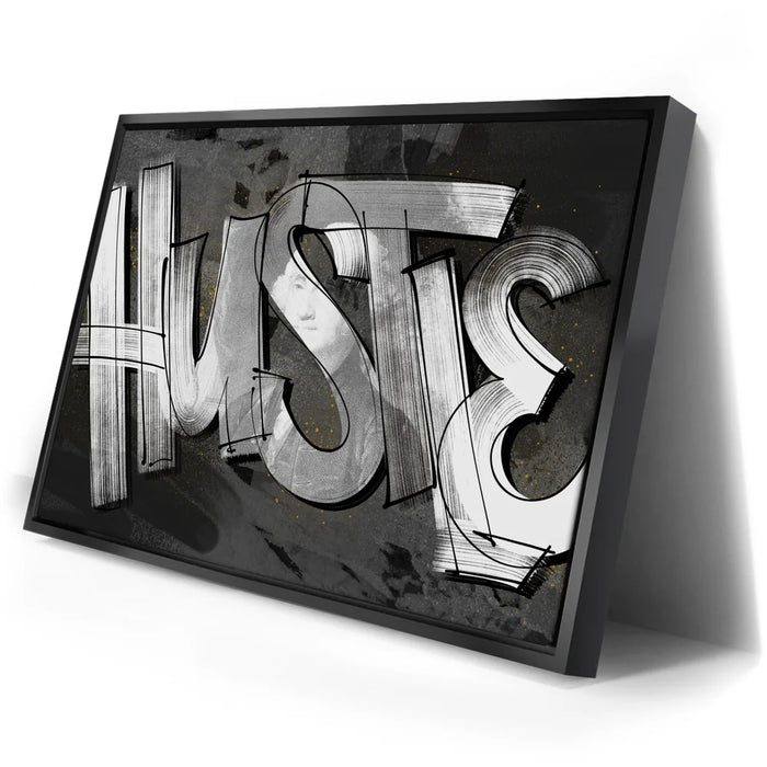 Featured image 2 for Hustle - Calligraphy - Black and White