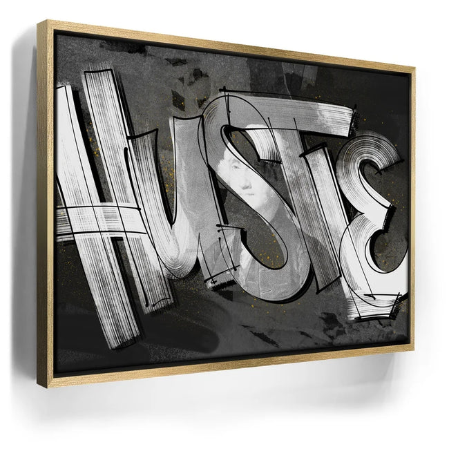 Featured image 7 for Hustle - Calligraphy - Black and White