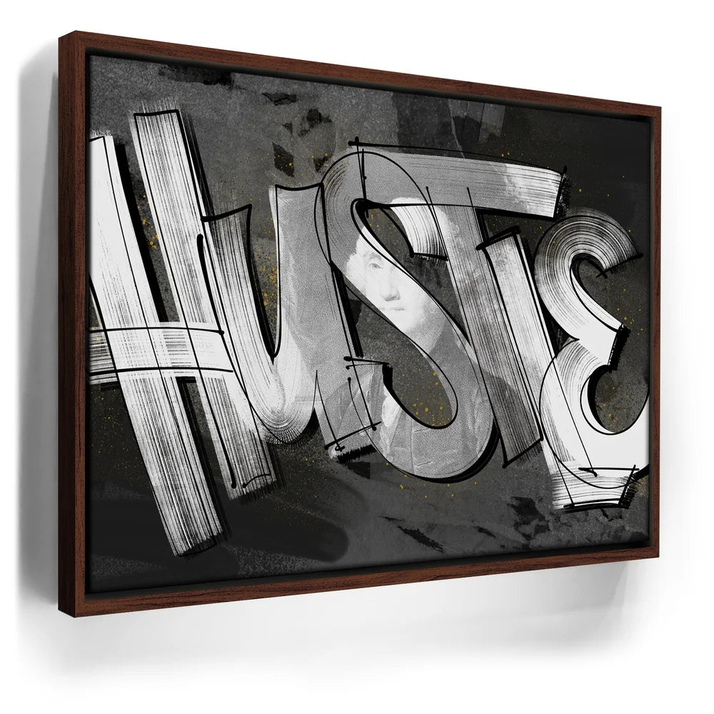 Featured image 10 for Hustle - Calligraphy - Black and White
