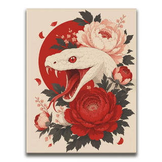 Ivory Serpent Red Bloom