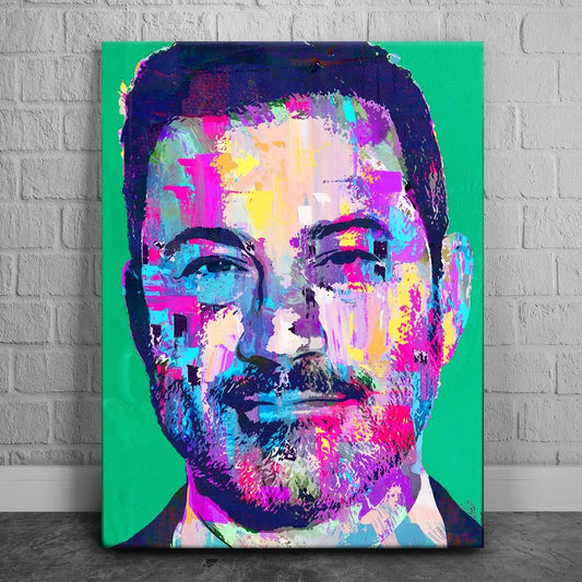 Jimmy Kimmel Canvas Set Posters, Prints, & Visual Artwork TheGoatWallArt PORTRAIT 18x24 0.75" STANDARD