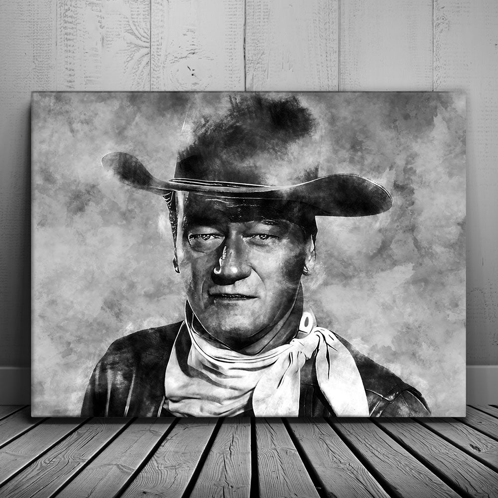 John Wayne Canvas Set - B & W