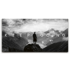 Keep Going - Mountains - B & W