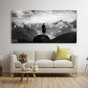 Keep Going - Mountains - B & W