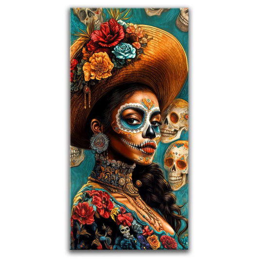 La Flor De La Vida Posters, Prints, & Visual Artwork TheGoatWallArt PORTRAIT - TALL 15x30 0.75" STANDARD