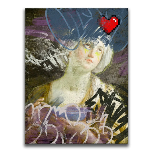 Lady With Heart Posters, Prints, & Visual Artwork TheGoatWallArt PORTRAIT 18x24 0.75" STANDARD
