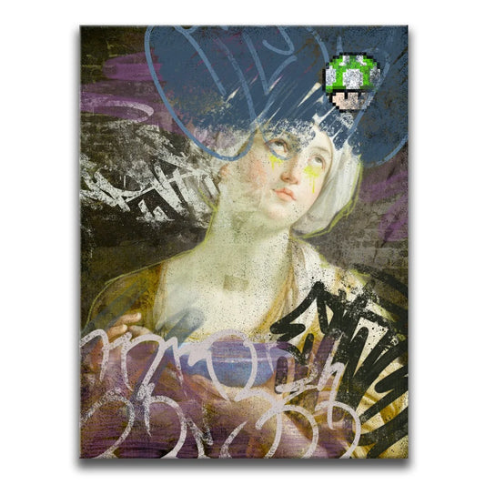Lady With Mushroom Posters, Prints, & Visual Artwork TheGoatWallArt PORTRAIT 18x24 0.75" STANDARD