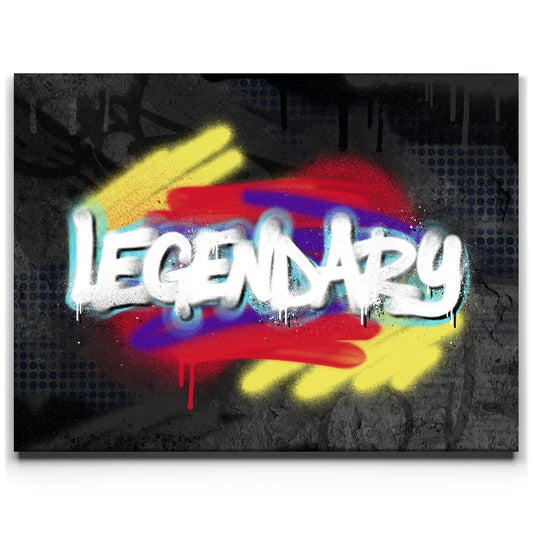 Legendary I - Graffiti Posters, Prints, & Visual Artwork TheGoatWallArt LANDSCAPE 24x18 0.75" STANDARD