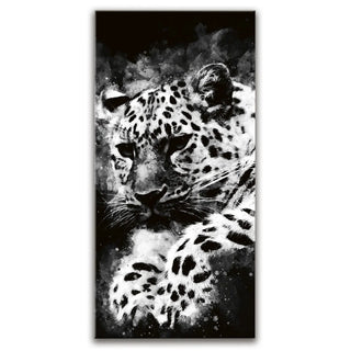 Leopard - Watercolor - Black and White