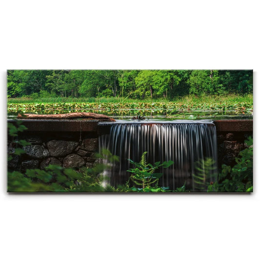 Little Waterfall Posters, Prints, & Visual Artwork TheGoatWallArt LANDSCAPE - WIDE 30x15 0.75" STANDARD