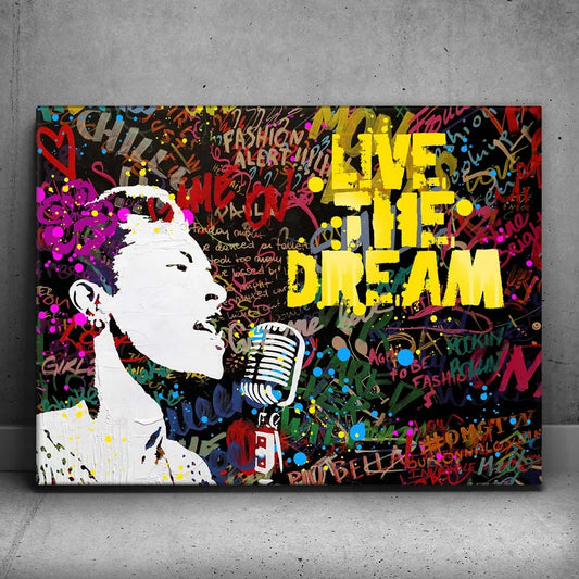 Live The Dream I Posters, Prints, & Visual Artwork TheGoatWallArt LANDSCAPE 24x18 0.75" STANDARD