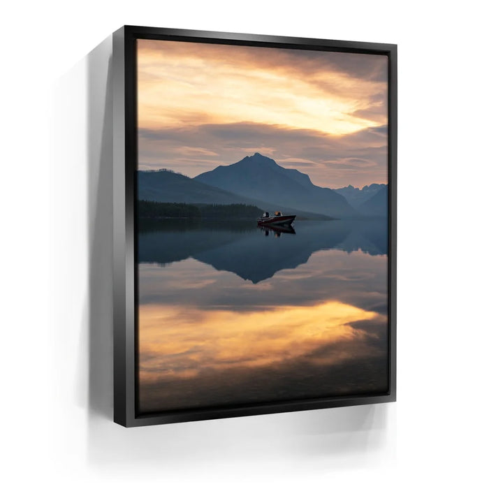 Featured image 5 for Lone Boat at Sunrise - Lake Mcdonald