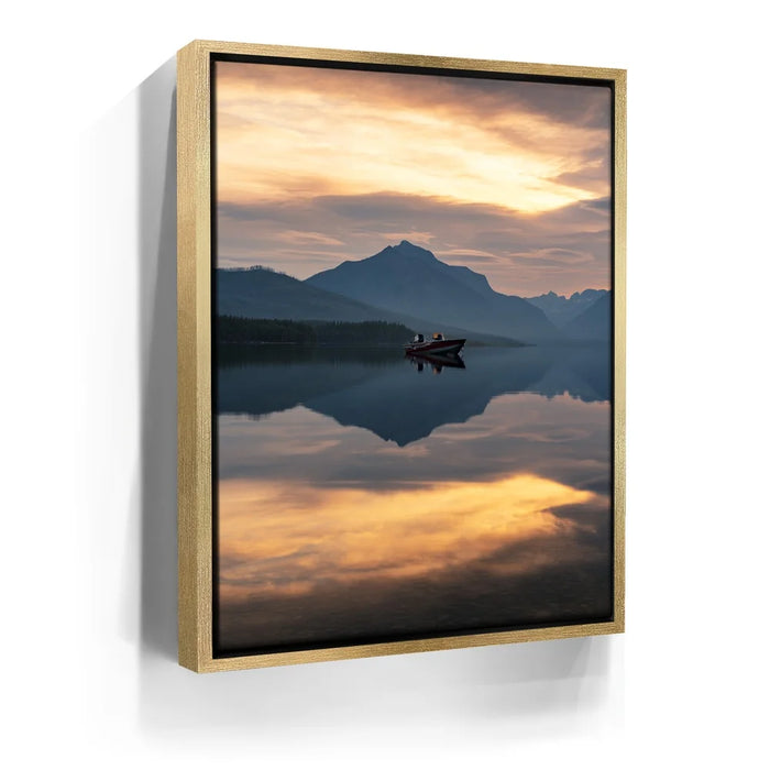 Featured image 7 for Lone Boat at Sunrise - Lake Mcdonald